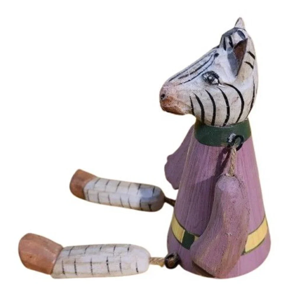 BC 5.5 Inch Dangling Leg Zebra Shelf Sitter With Pink Dress